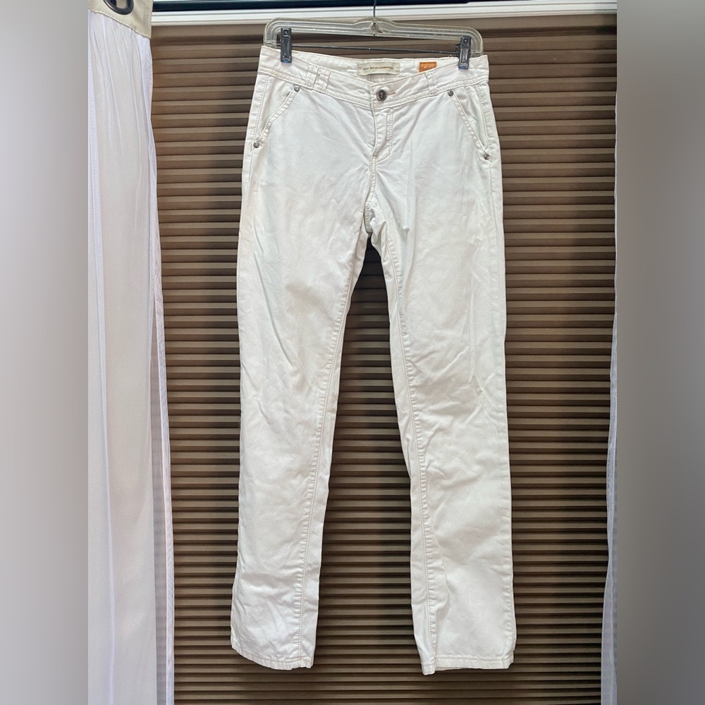 Pilcro Off-White Straight-Leg Pants